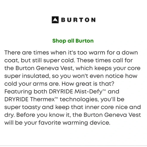 Burton Geneva DRYRIDE Hooded Vest - Picture 14 of 15